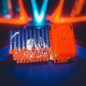 2 Nerf Soft Bullet Reload Clips 9 Clip Set & 50 Sealed Unbranded Bullet Packs